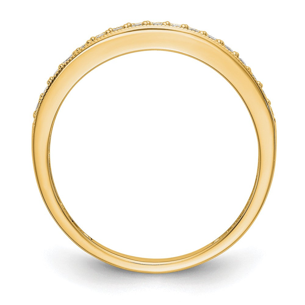 14K Gelbgold Ring mit echten Diamanten