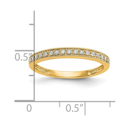 14K Gelbgold Ring mit echten Diamanten