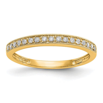 14K Gelbgold Ehering mit 0,17 ct. Laborgezüchteten Diamanten, VS/SI+ G+, komplett, Größe 6