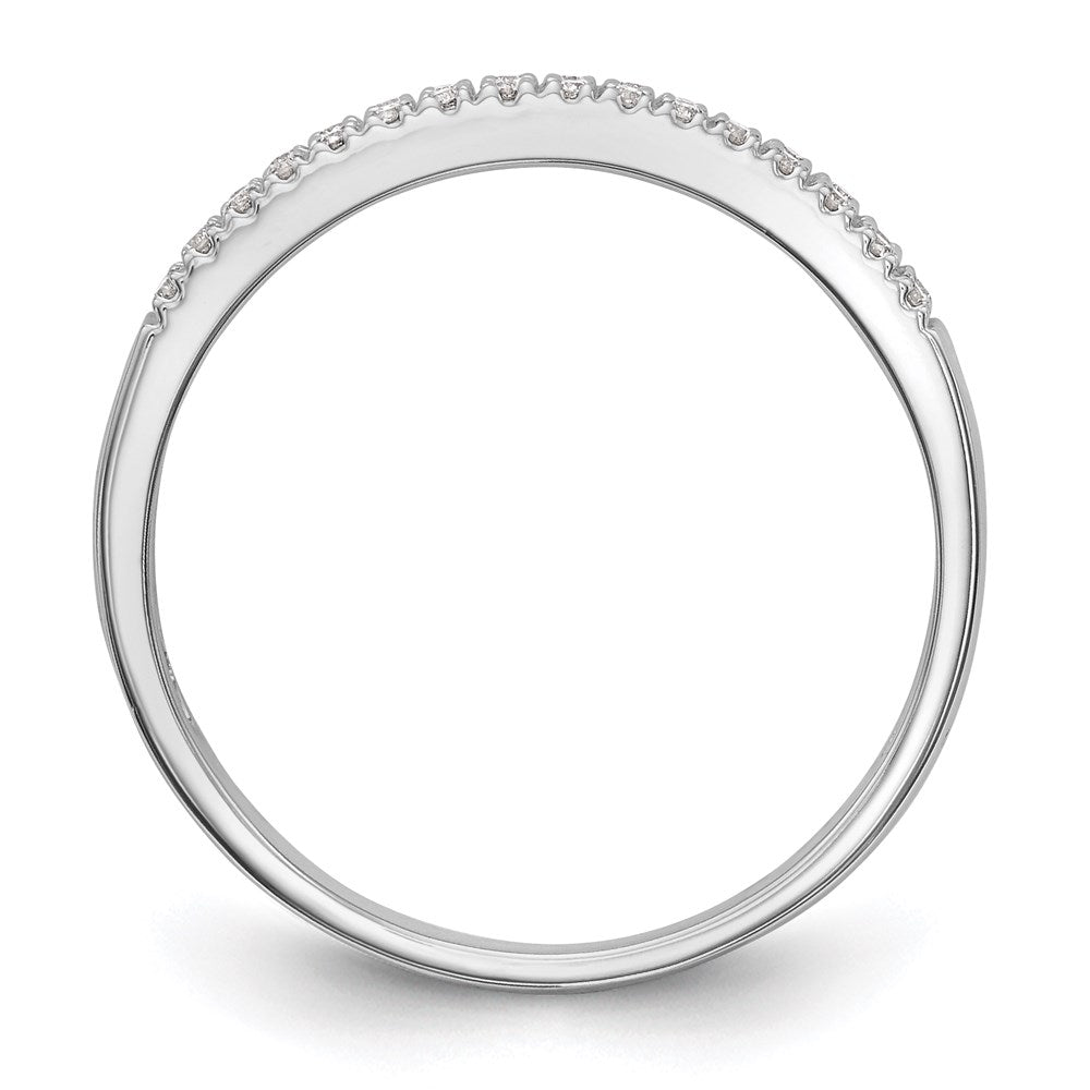 14K Weißgold Ehering mit natürlichen Diamanten