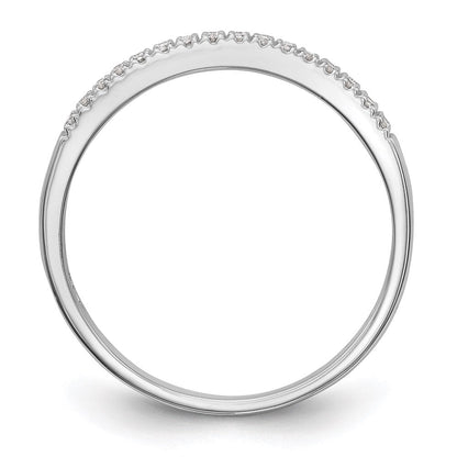 14K Weißgold Ehering mit natürlichen Diamanten