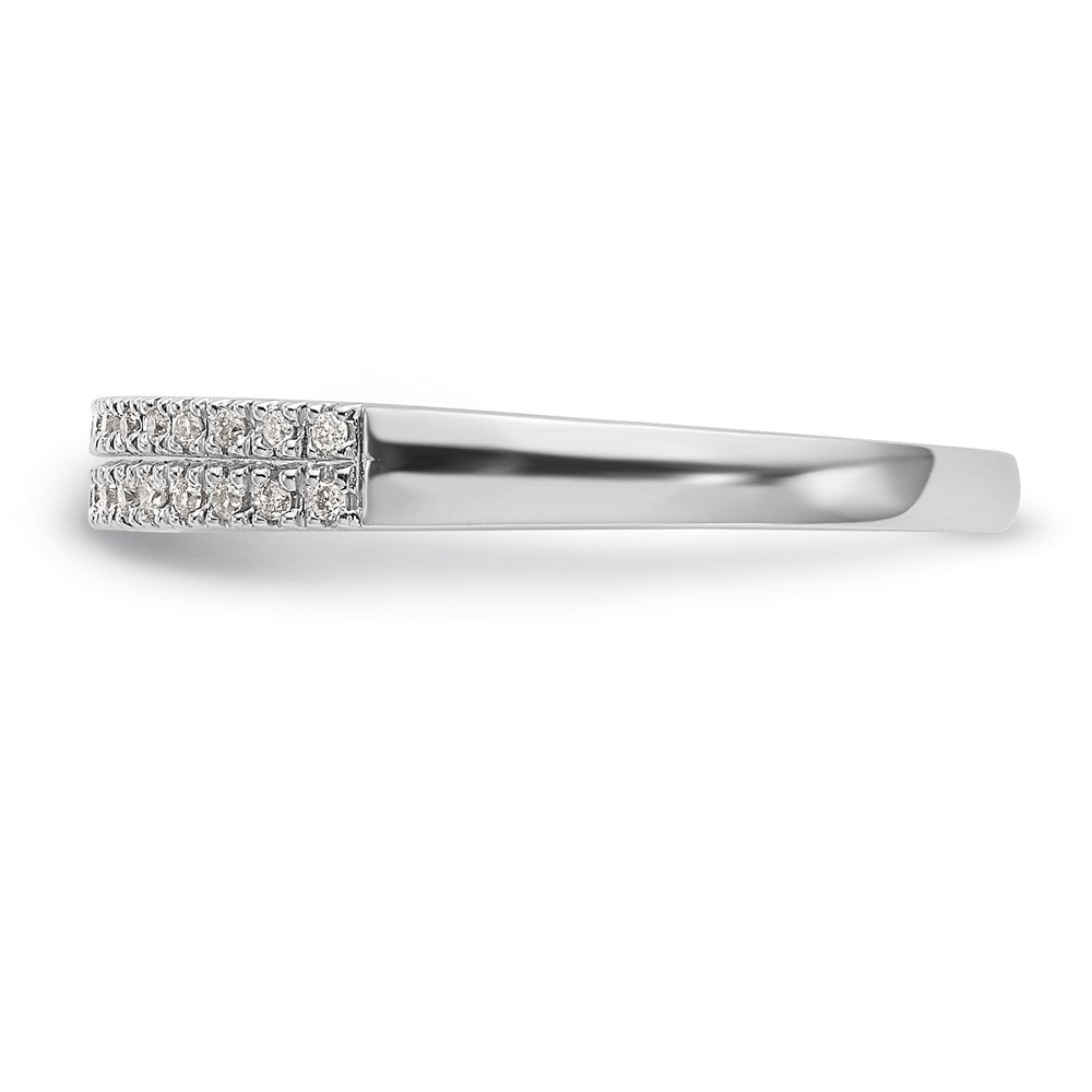 14K Weißgold Ehering mit natürlichen Diamanten