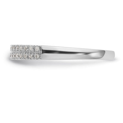 14K Weißgold Ehering mit natürlichen Diamanten