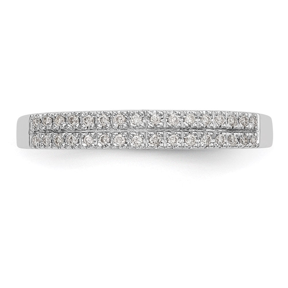 14K Weißgold Ehering mit natürlichen Diamanten