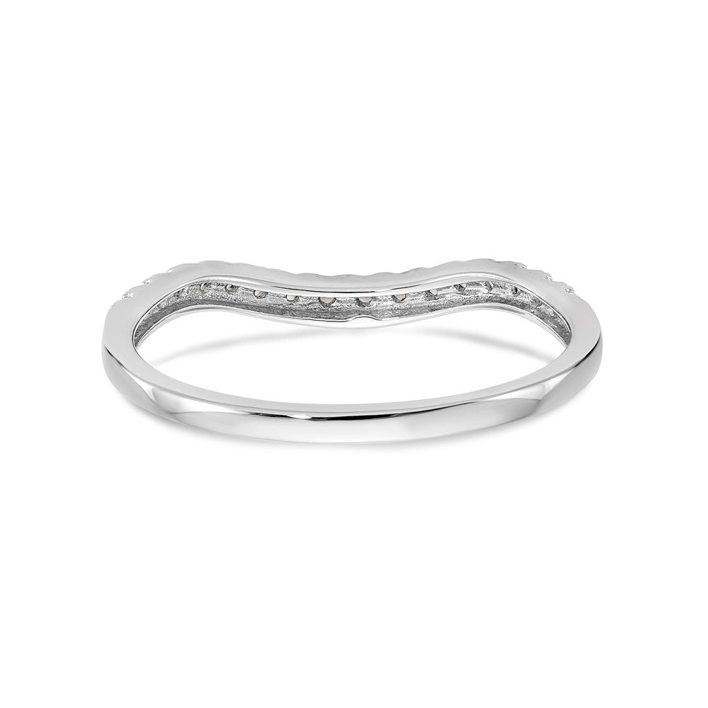 14K Weißgold Ehering mit natürlichen Diamanten