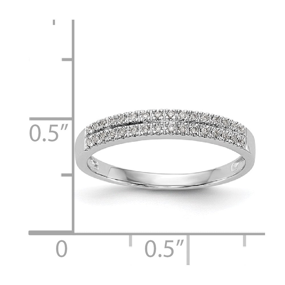 14K Weißgold Ehering mit natürlichen Diamanten