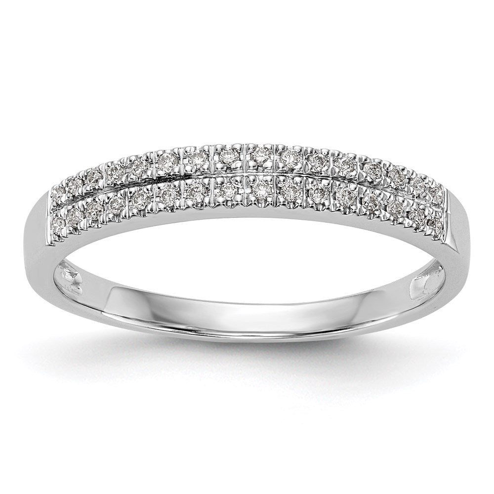 14K Weißgold Ehering mit natürlichen Diamanten