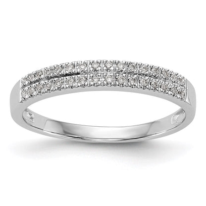 14K Weißgold Ehering mit natürlichen Diamanten