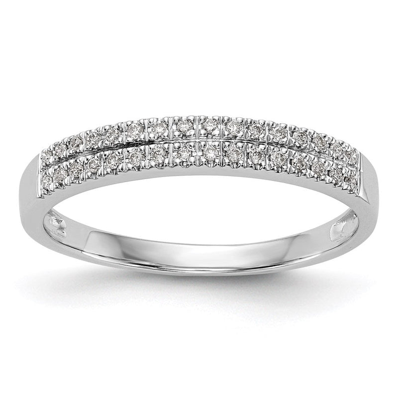 14K Weißgold Ehering mit natürlichen Diamanten