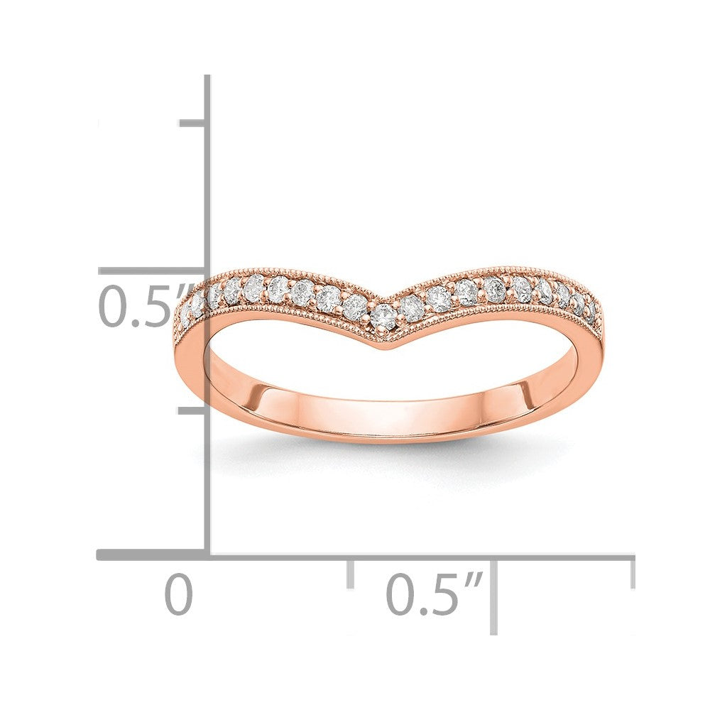 14K Roségold Ring mit echten Diamanten