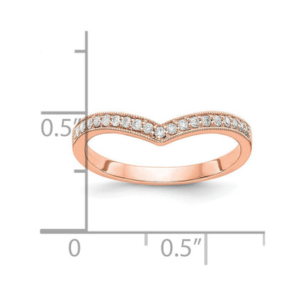 14K Roségold Ring mit echten Diamanten