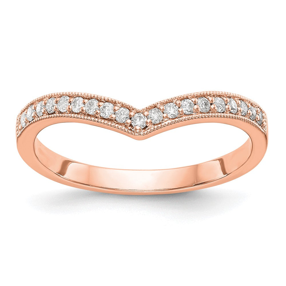 14K Roségold Ring mit echten Diamanten