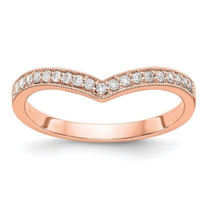 14K Roségold Ring mit echten Diamanten