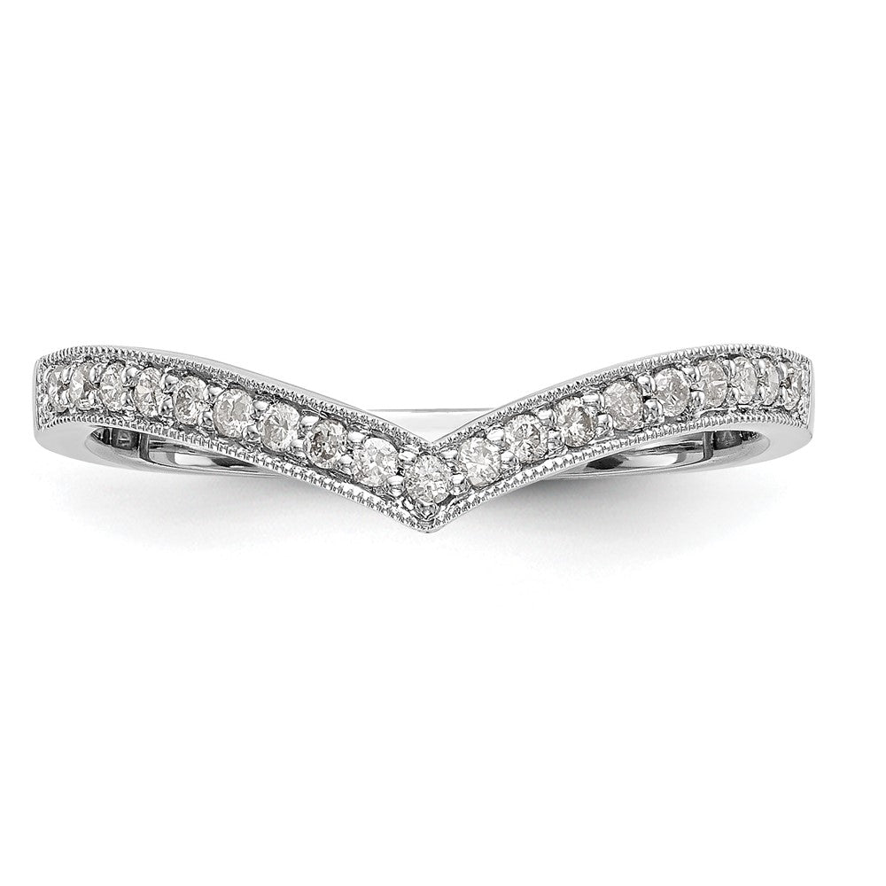 14K Weißgold Ehering mit natürlichen Diamanten 0,14 ct