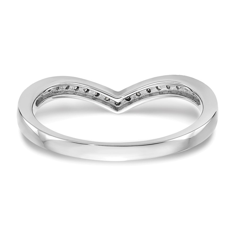 14K Weißgold Ring mit echten Diamanten