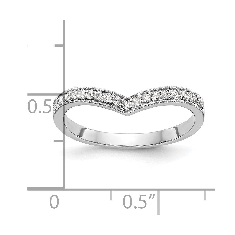 14K Weißgold Ring mit echten Diamanten