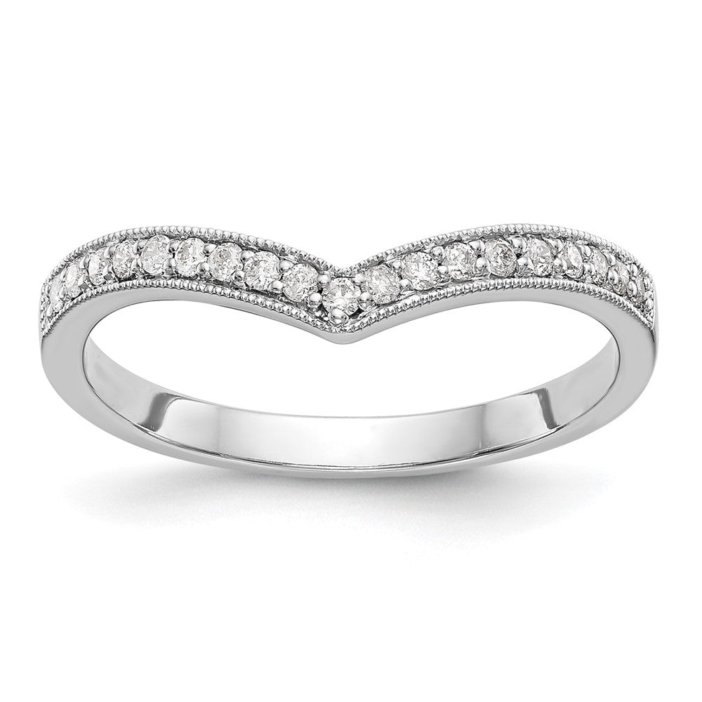 14K Weißgold Ring mit echten Diamanten