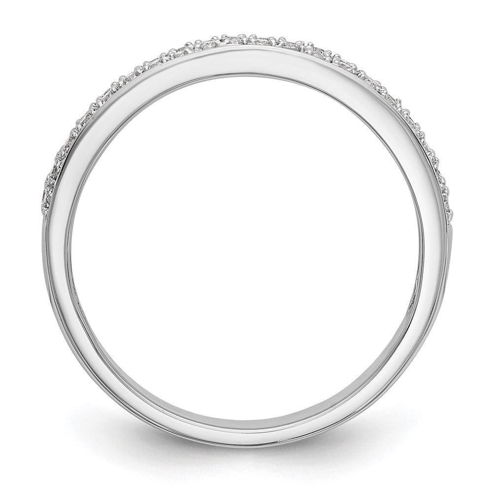 14K Weißgold Ehering mit natürlichen Diamanten, 0,32 ct Gesamtgewicht