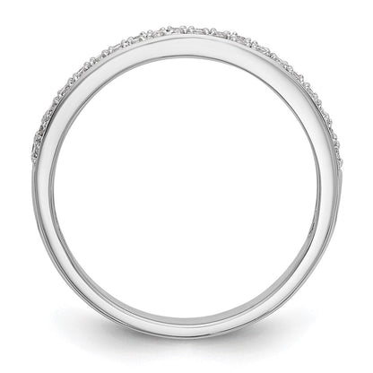 14K Weißgold Ehering mit natürlichen Diamanten, 0,32 ct Gesamtgewicht