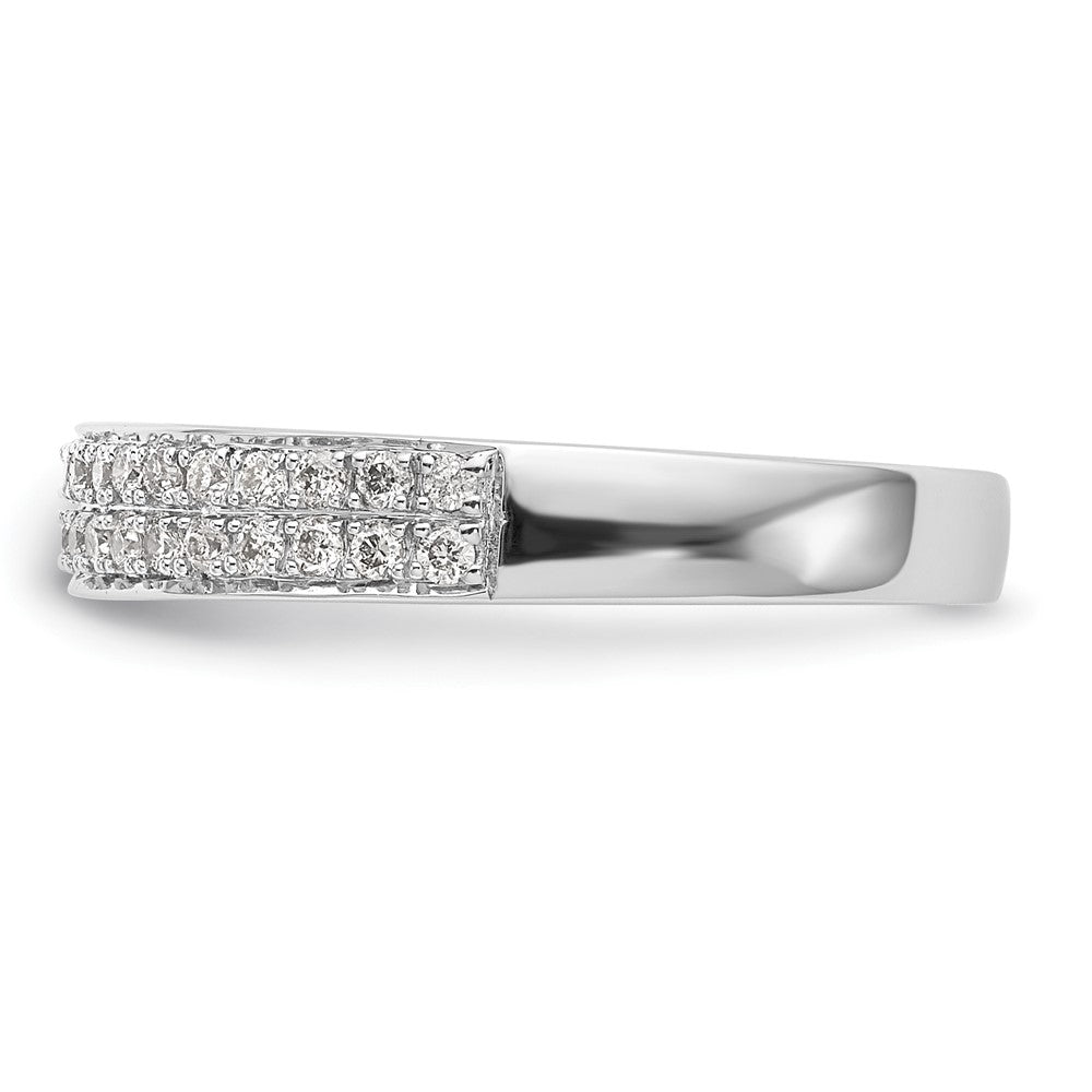 14K Weißgold Ehering mit natürlichen Diamanten, 0,32 ct Gesamtgewicht