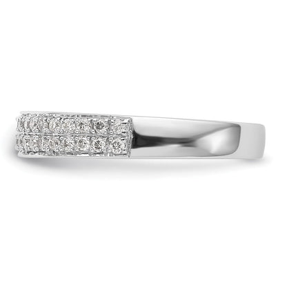 14K Weißgold Ehering mit natürlichen Diamanten, 0,32 ct Gesamtgewicht