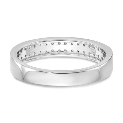 14K Weißgold Ehering mit natürlichen Diamanten, 0,32 ct Gesamtgewicht