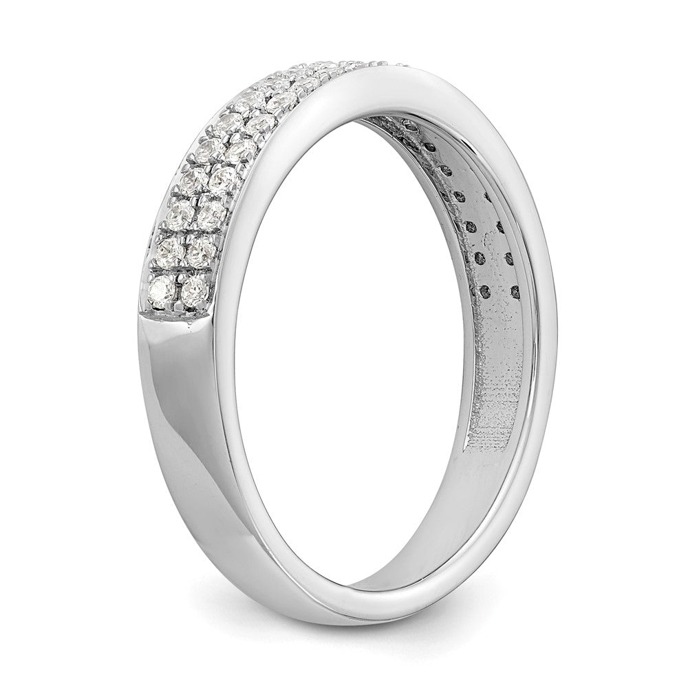 14K Weißgold Ehering mit natürlichen Diamanten, 0,32 ct Gesamtgewicht