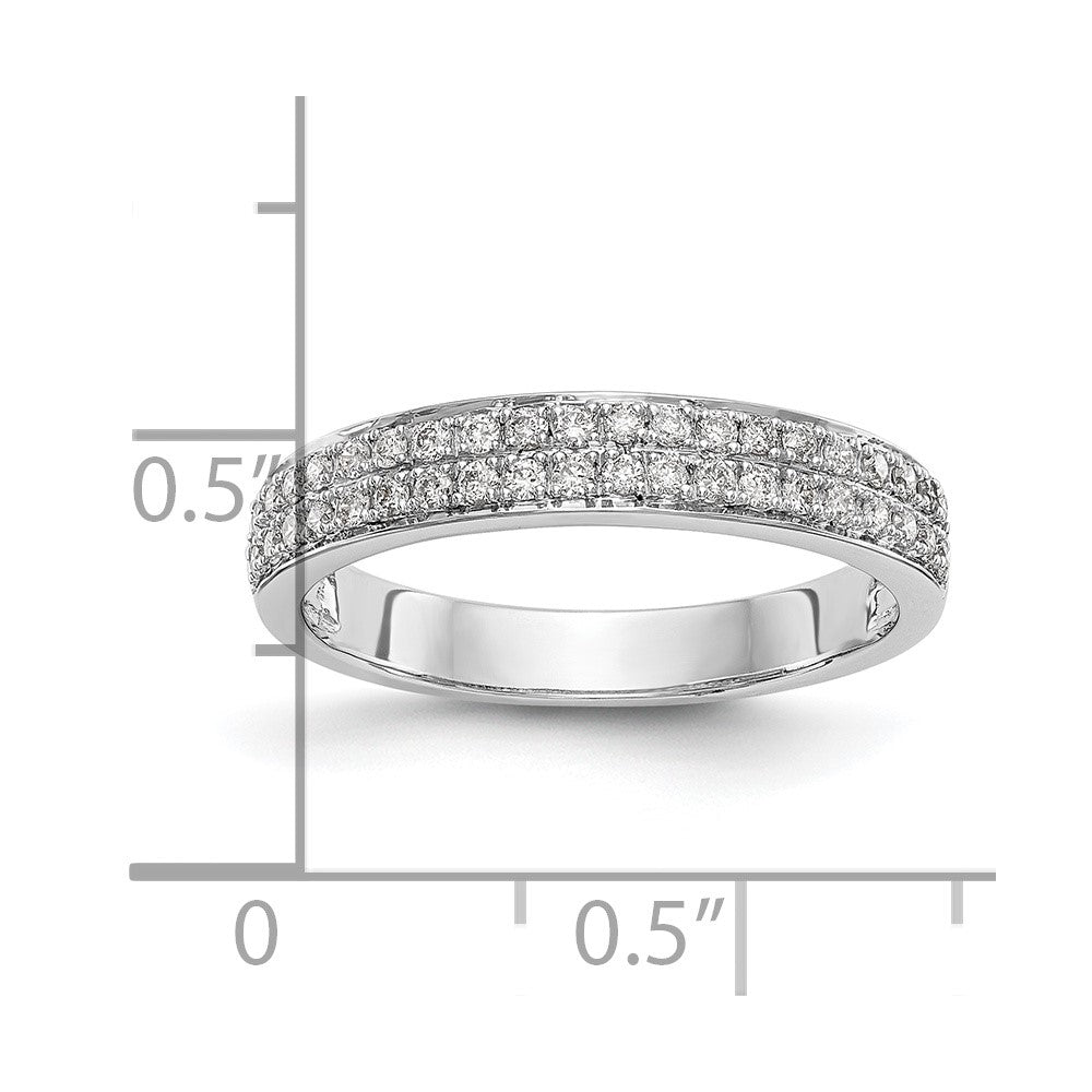 14K Weißgold Ehering mit natürlichen Diamanten, 0,32 ct Gesamtgewicht