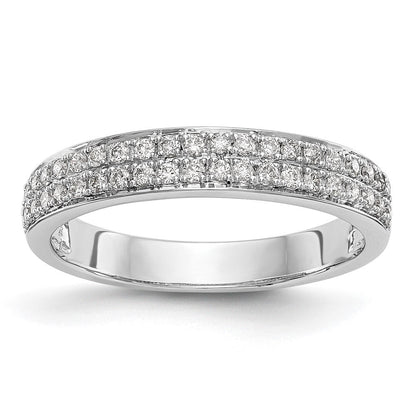 14K Weißgold Ehering mit natürlichen Diamanten, 0,32 ct Gesamtgewicht