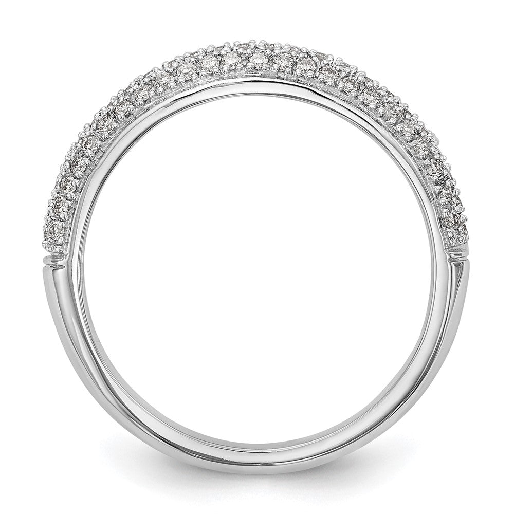 14K Weißgold Ring mit natürlichen Diamanten