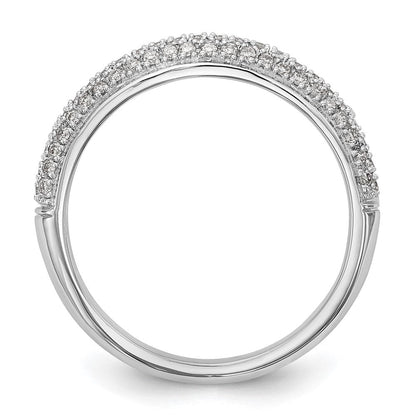 14K Weißgold Ring mit natürlichen Diamanten