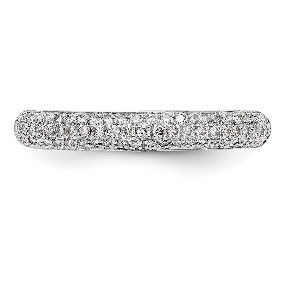 14K Weißgold Ring mit natürlichen Diamanten