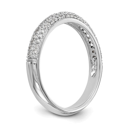 14K Weißgold Ring mit natürlichen Diamanten