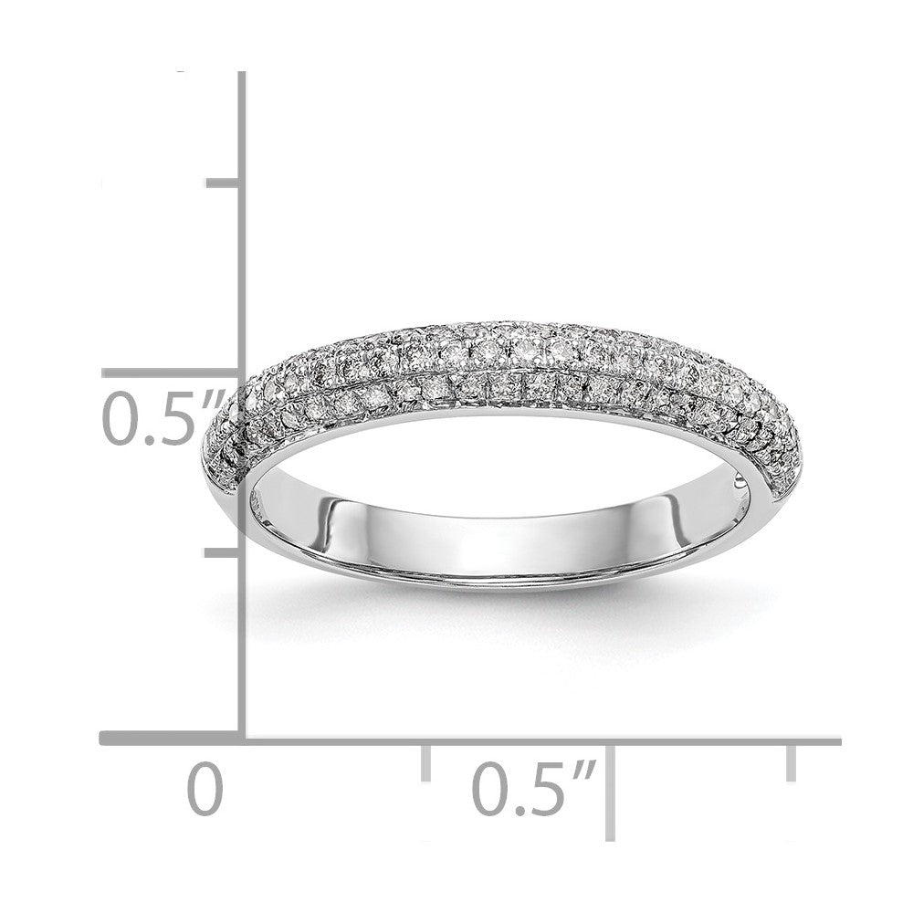 14K Weißgold Ring mit natürlichen Diamanten