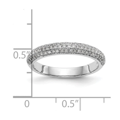 14K Weißgold Ring mit natürlichen Diamanten