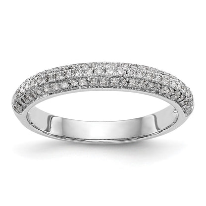 14K Weißgold Ring mit natürlichen Diamanten