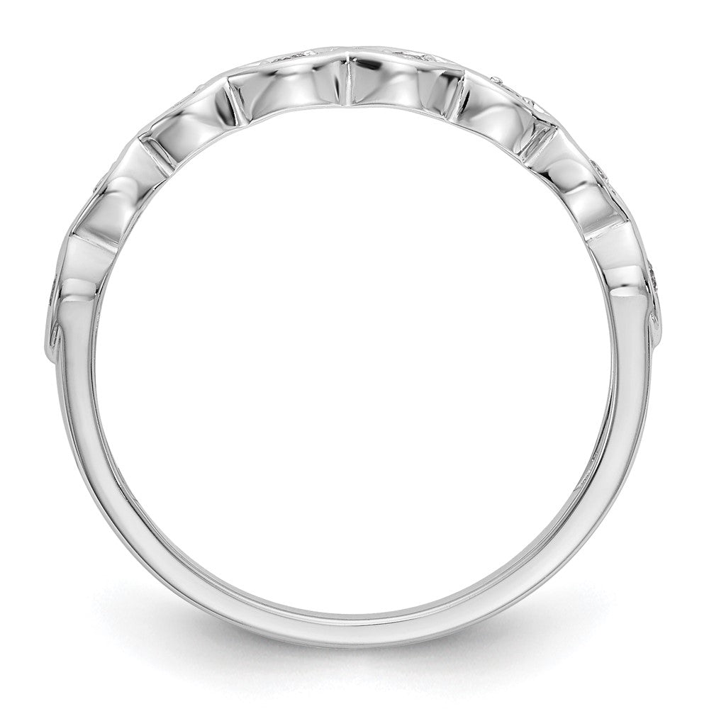 14K Weißgold Diamant-Ring