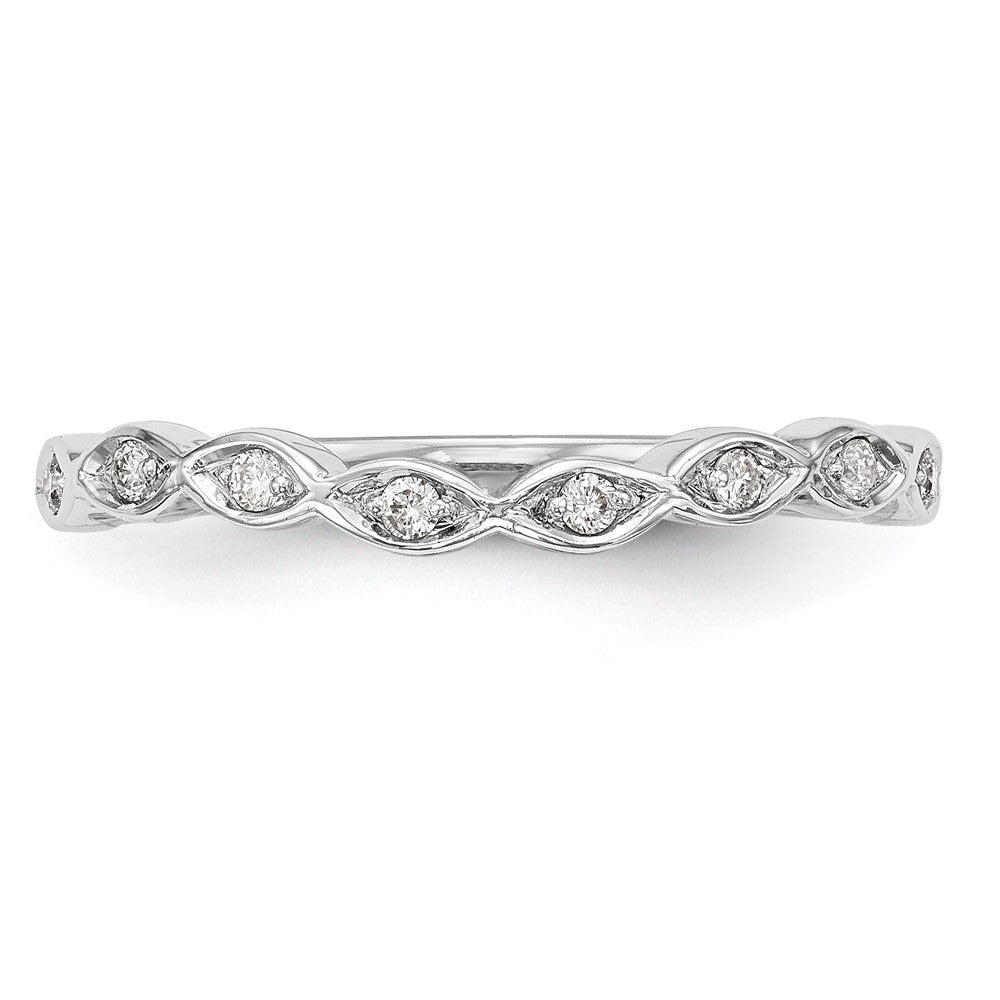 14K Weißgold Diamant-Ring