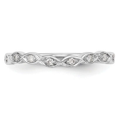 14K Weißgold Diamant-Ring