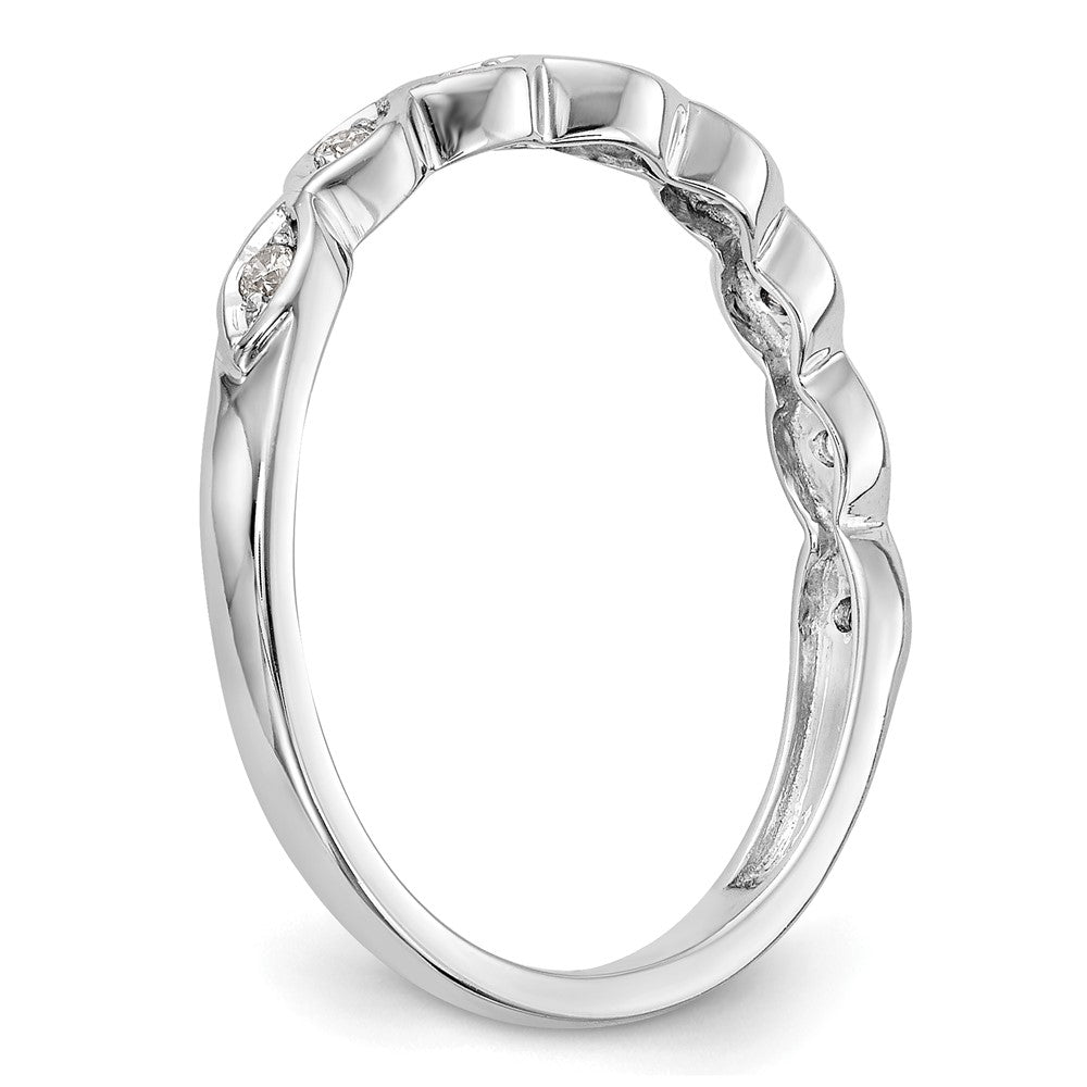 14K Weißgold Diamant-Ring