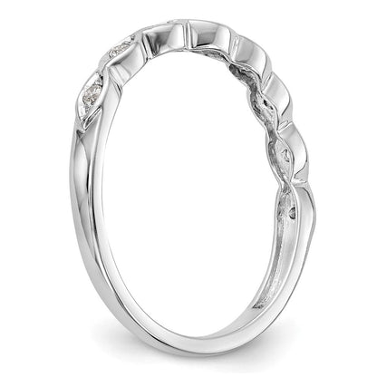 14K Weißgold Diamant-Ring