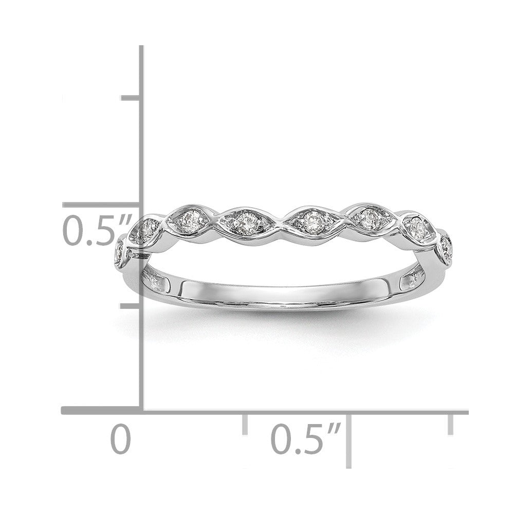14K Weißgold Diamant-Ring