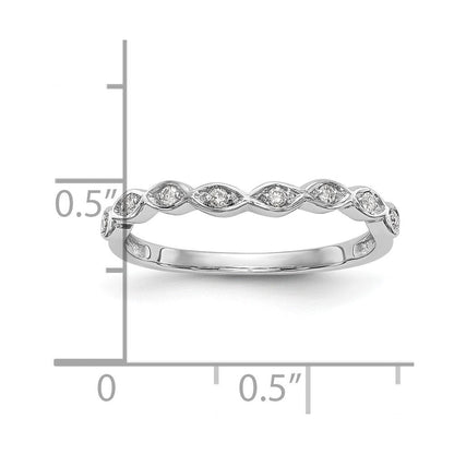 14K Weißgold Diamant-Ring