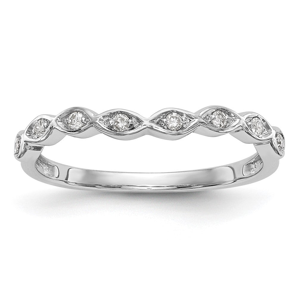 14K Weißgold Diamant-Ring