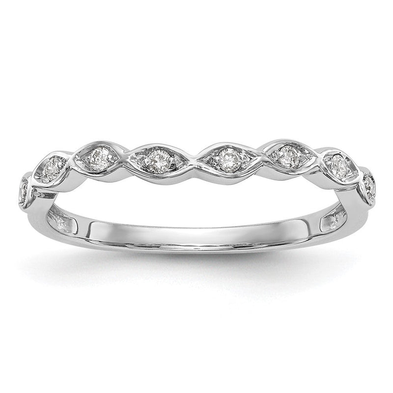 14K Weißgold Diamant-Ehering