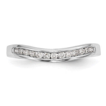 14K Weißgold Ehering mit natürlichen Diamanten, 0,195 ct