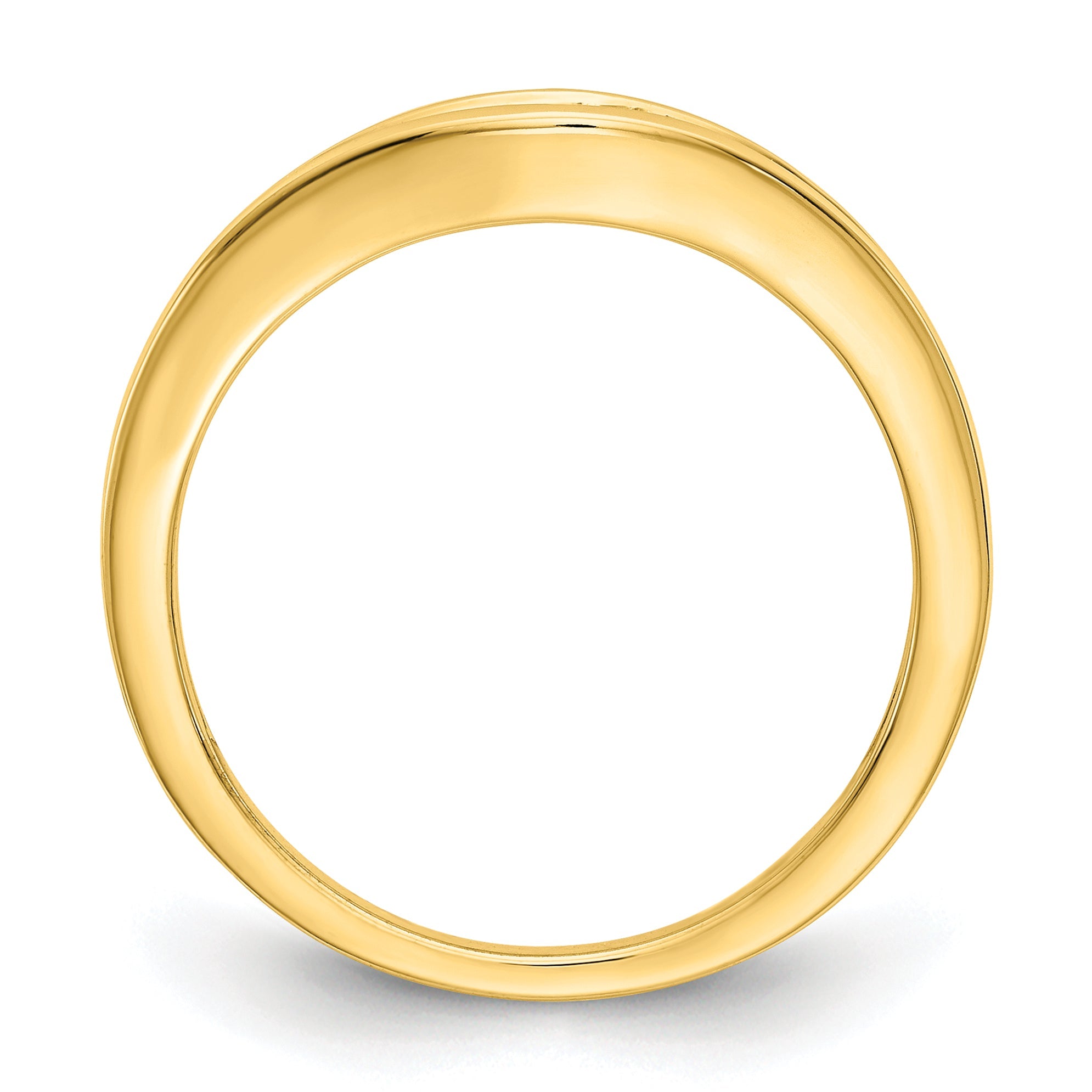 14K Gelbgold Ring mit echten Diamanten