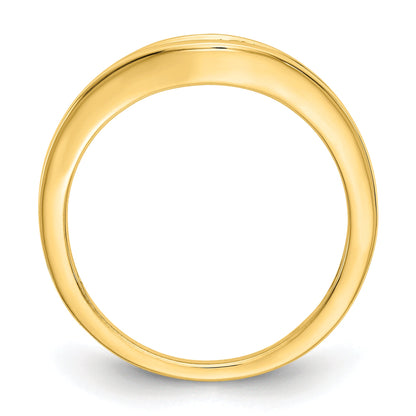 14K Gelbgold Ring mit echten Diamanten