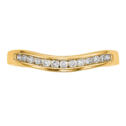 14K Gelbgold Ring mit echten Diamanten