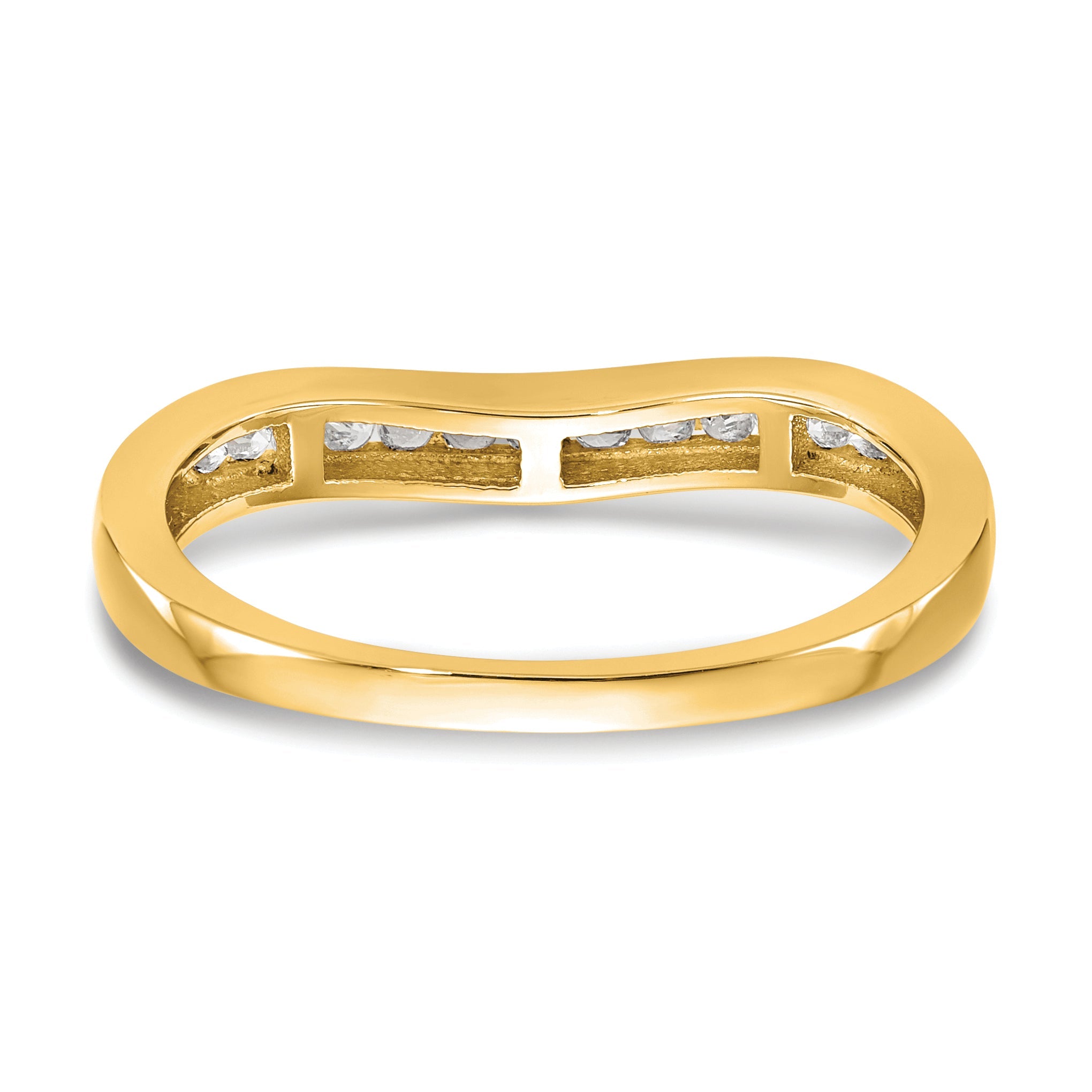 14K Gelbgold Ring mit echten Diamanten